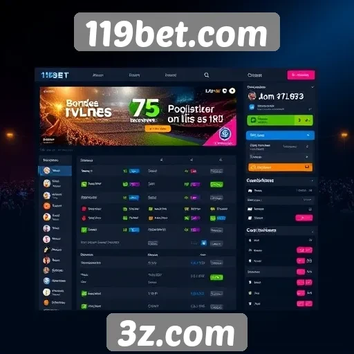 Análise da interface do usuário do site 119bet